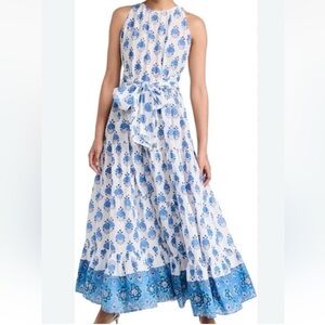 Bell by Alicia Bell Sleeveless Jennifer Maxi Dress in Blue Hibiscus **Runs Big**